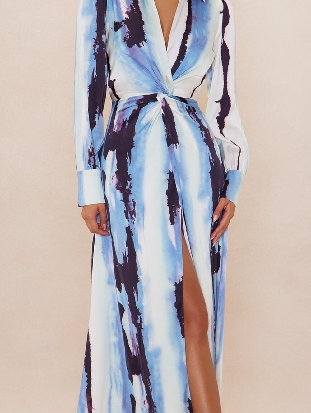 Blue Tie-Dye Maxi Dress